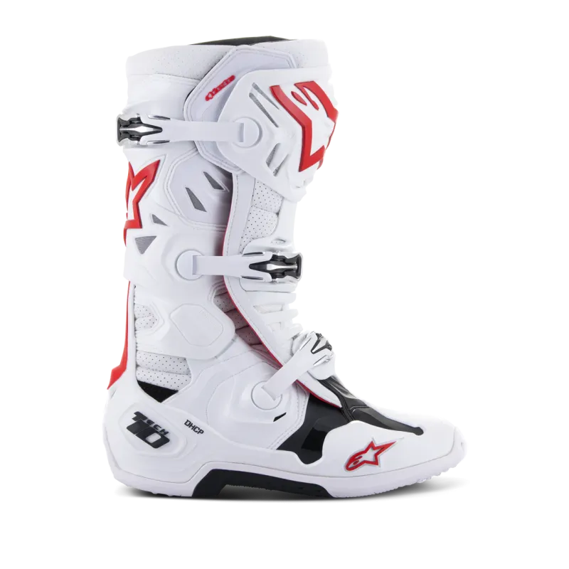 Alpinestars Tech 10 Motocross Stiefel White Supervented White Red