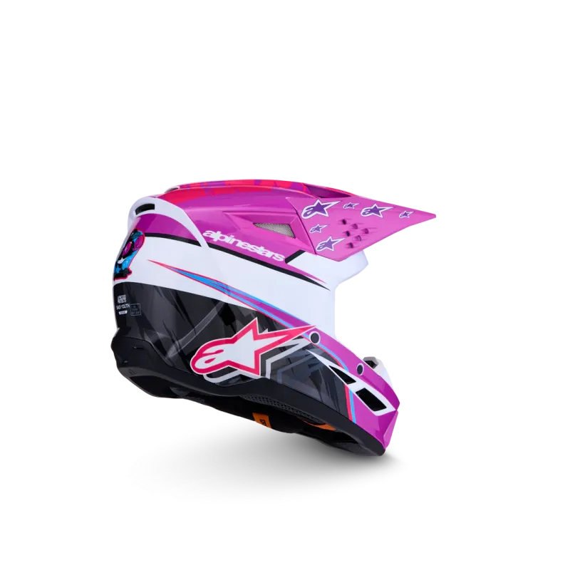 Casco bambino Alpinestars SM3 Falcon Purple White Black Pink Fl Gl