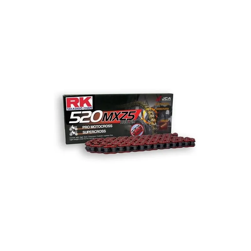 Kette RK MXZ5 Cross Enduro Motard 120 Links ROT 520