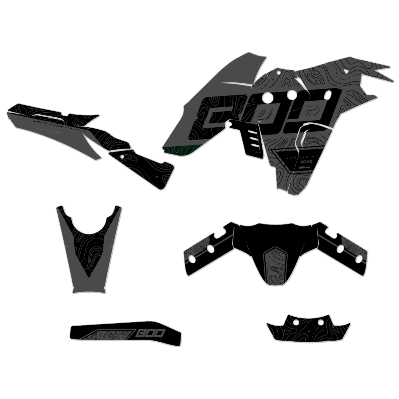 Kit grafiche “Line Dark” Kove 800