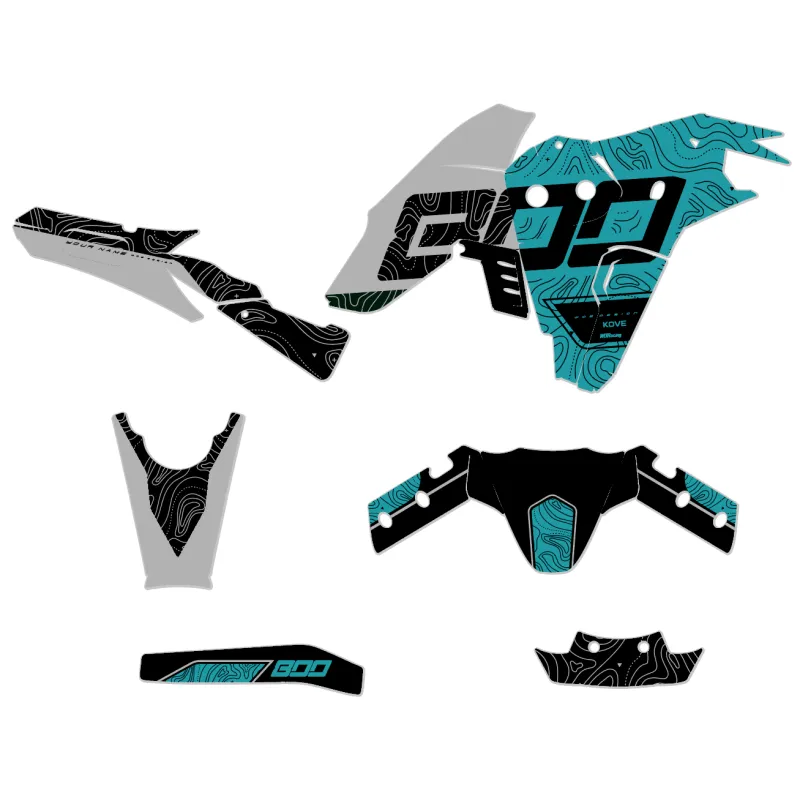 Dekorset “Line Teal Grey” Kove 800