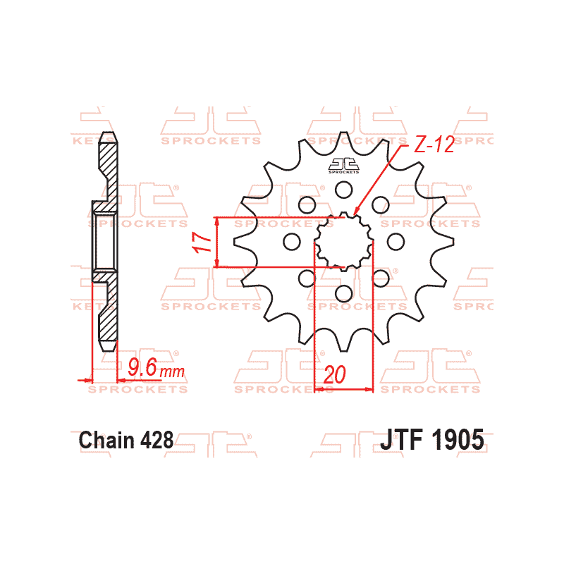 Kettenrad JT SX/TC 85 18-