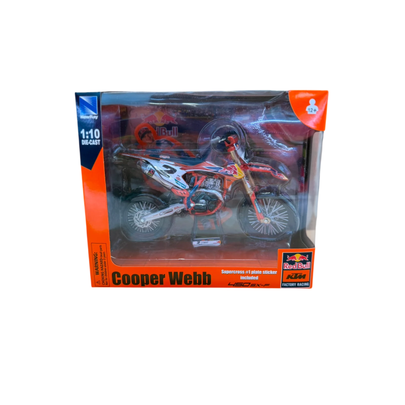 Modellino NewRay RED BULL KTM 450 SXF TEAM COOPER WEBB 1:10