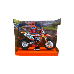 Diecast bike model rouge BULL KTM 450 SXF TEAM COOPER WEB 1:10