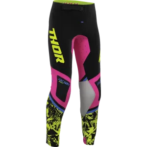 Pant Thor Youth Sportmode Punk'd Black/Fucsia