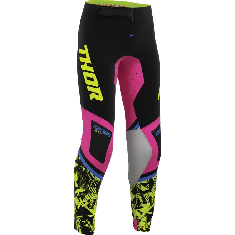 Pant Thor Youth Sportmode Punk'd Black/Fucsia