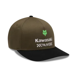 FOX Kawasaki Flexfit Hat Olive Green