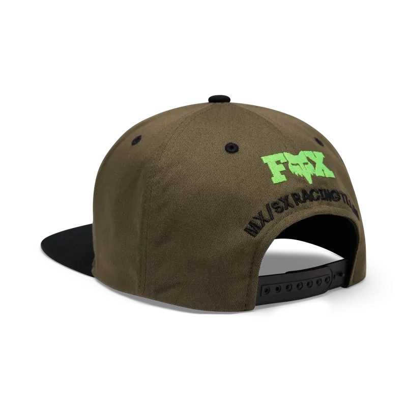 FOX Kawasaki Snapback Hat Olive Green