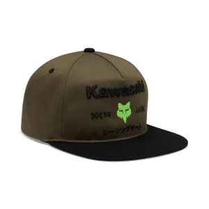FOX Kawasaki Snapback Hat Olive Green
