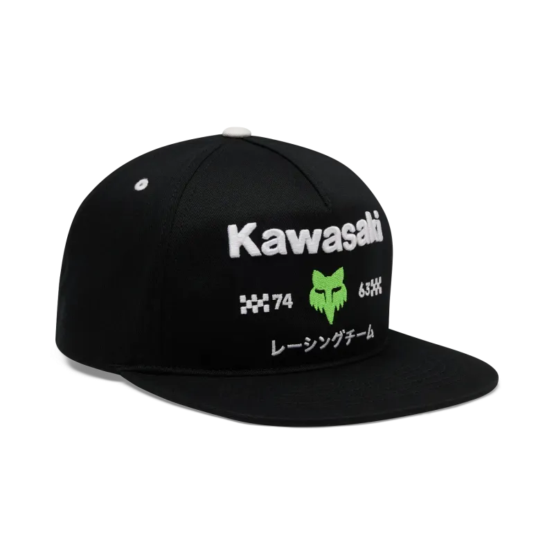 FOX Kawasaki Snapback Hat Black