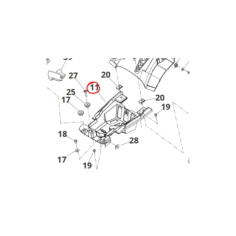 Plastic seat cover | Fantic XE 125 23+ XE 300 24+ XX 250 23+