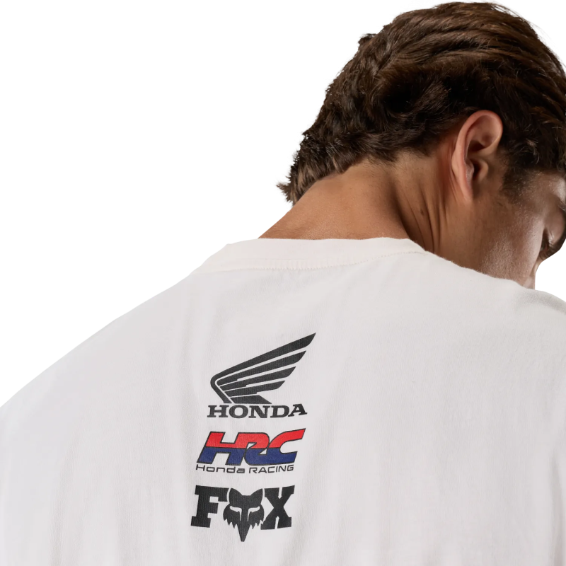 T-Shirt FOX Honda Midweight SS Tee Off White
