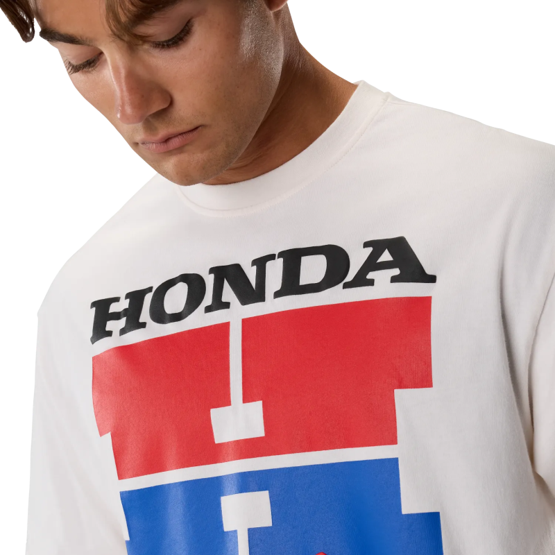 T-Shirt FOX Honda Midweight SS Tee Off White
