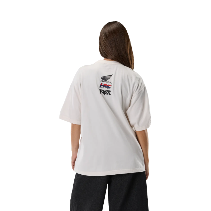 T-Shirt FOX Honda Midweight SS Tee Off White