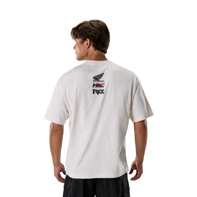 T-Shirt FOX Honda Midweight SS Tee Off White
