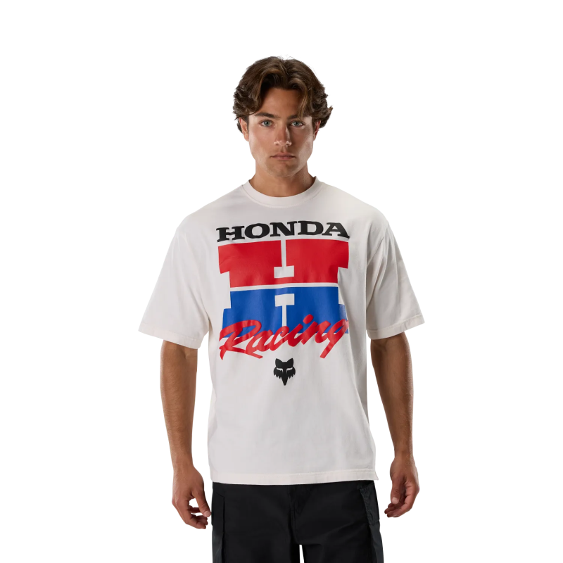 T-Shirt FOX Honda Midweight SS Tee Off White