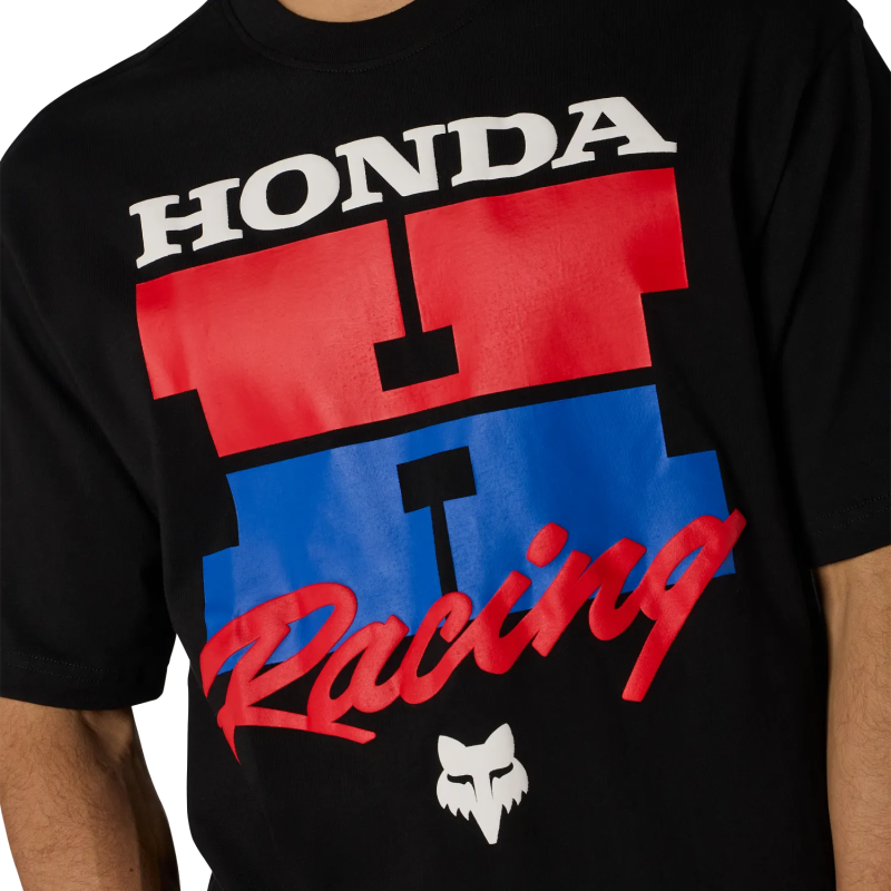 T-shirt FOX Honda Midweight noir cassé