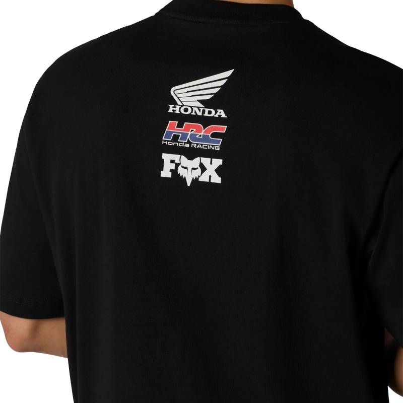 T-shirt FOX Honda Midweight noir cassé