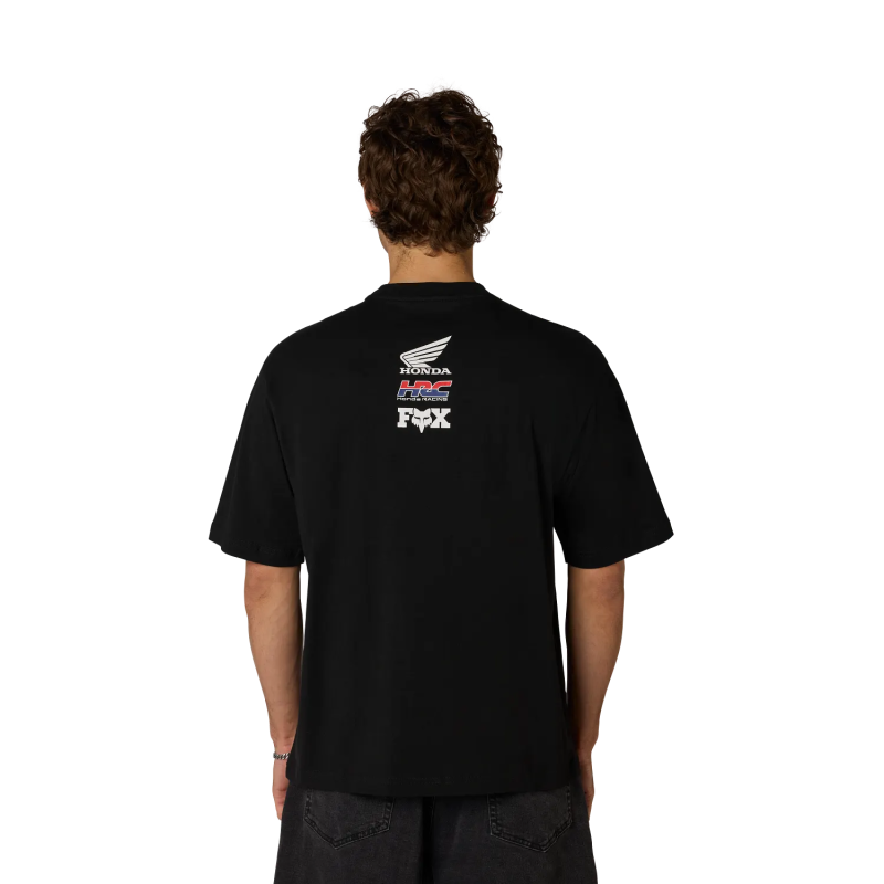 T-shirt FOX Honda Midweight noir cassé
