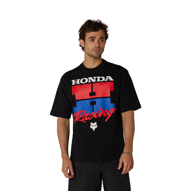 T-shirt FOX Honda Midweight noir cassé