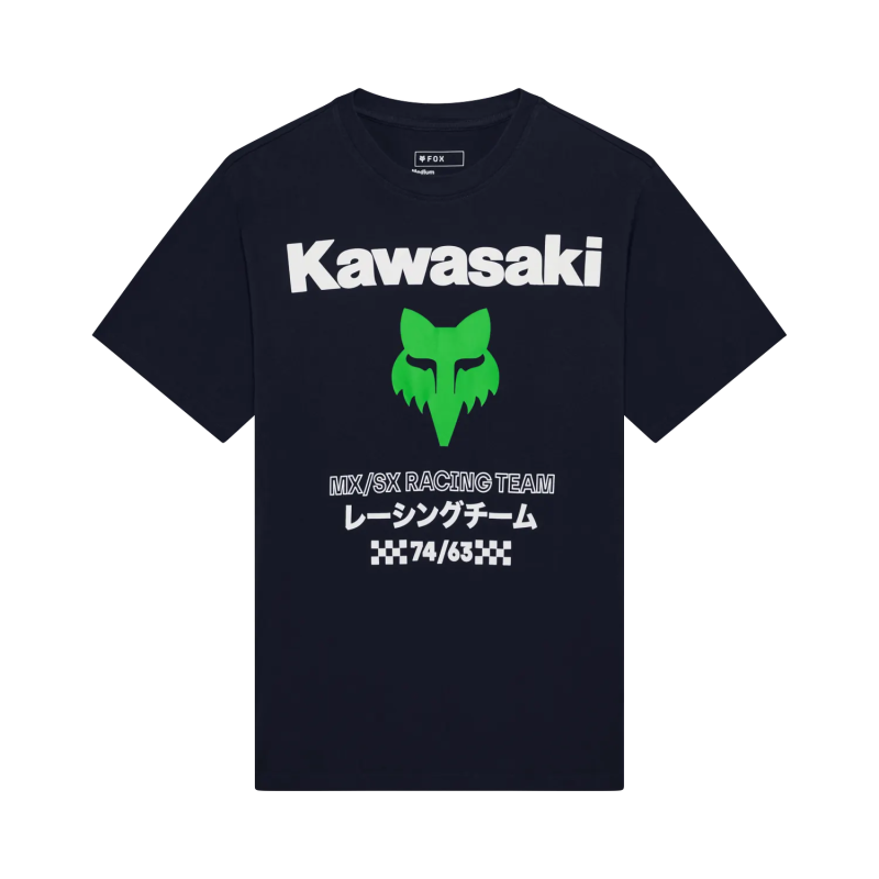 T-Shirt FOX Kawasaki Midweight SS Tee Off midnight
