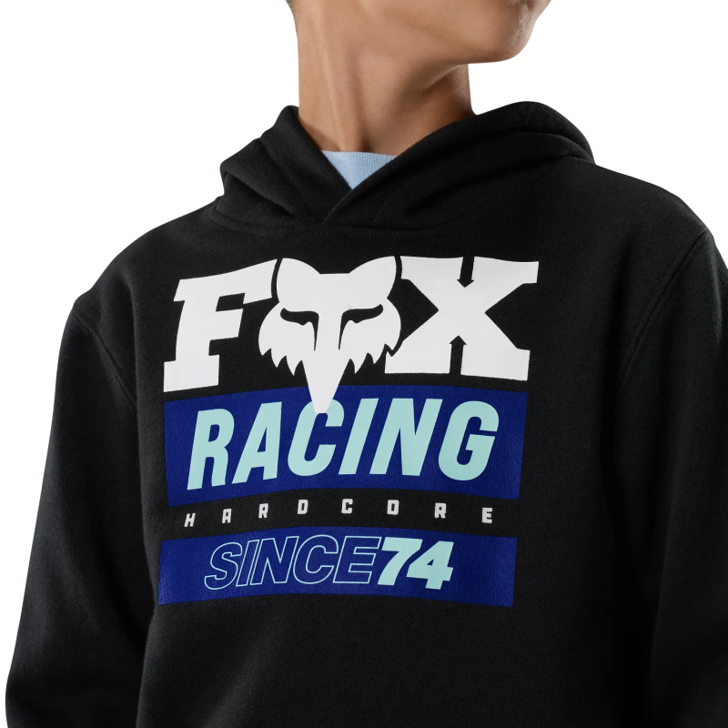 FOX Kinder Since 74 Fleece-Kapuzenpullover Black