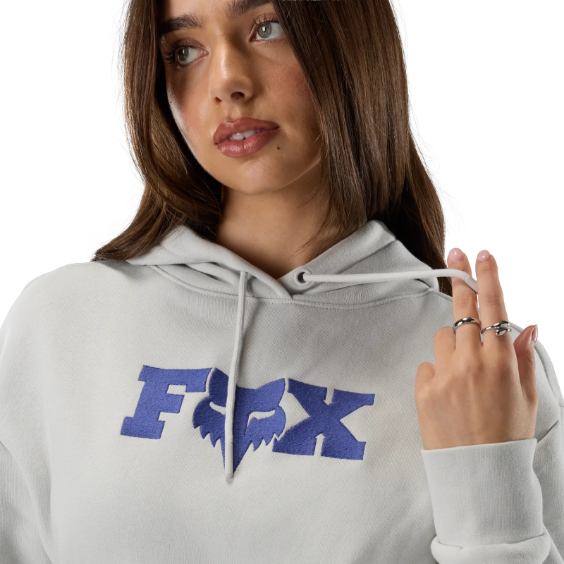 FOX Damen Head X Fleece-Kapuzenpullover Light Grey