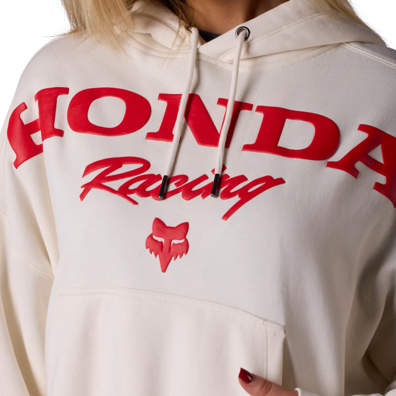 Sweat à capuche oversize femme FOX Honda blanc cassé