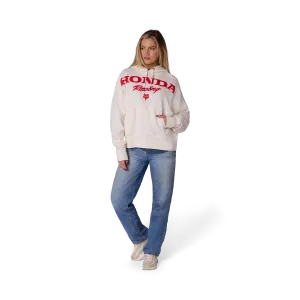 Felpa FOX Donna Honda con cappuccio Oversize Off White