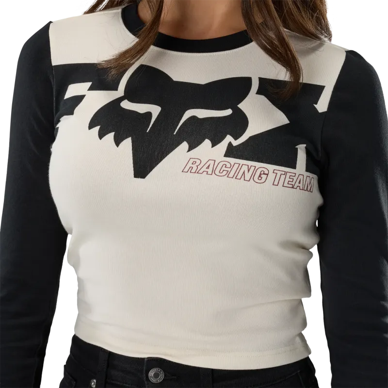 Maglia a Maniche lunghe FOX Donna Coldpress Rib Pearl White