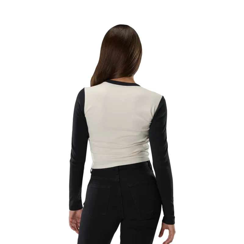 Maglia a Maniche lunghe FOX Donna Coldpress Rib Pearl White