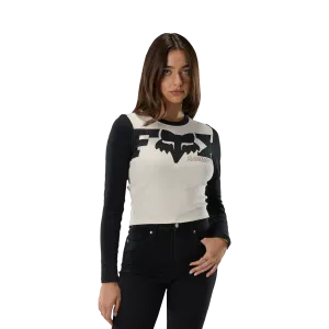 Maglia a Maniche lunghe FOX Donna Coldpress Rib Pearl White
