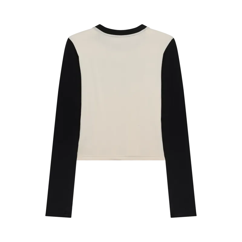 Maglia a Maniche lunghe FOX Donna Coldpress Rib Pearl White