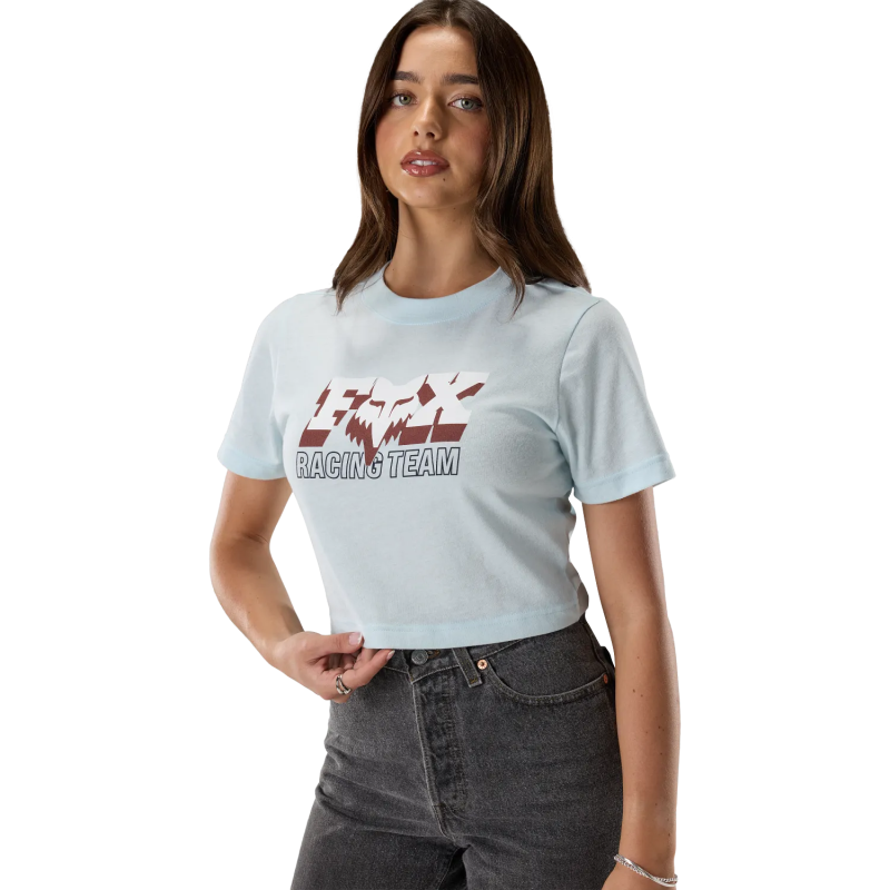 T-Shirt FOX Woman Coldpress SS Baby Tee Ice Blue