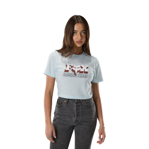 T-Shirt FOX Woman Coldpress SS Baby Tee Ice Blue