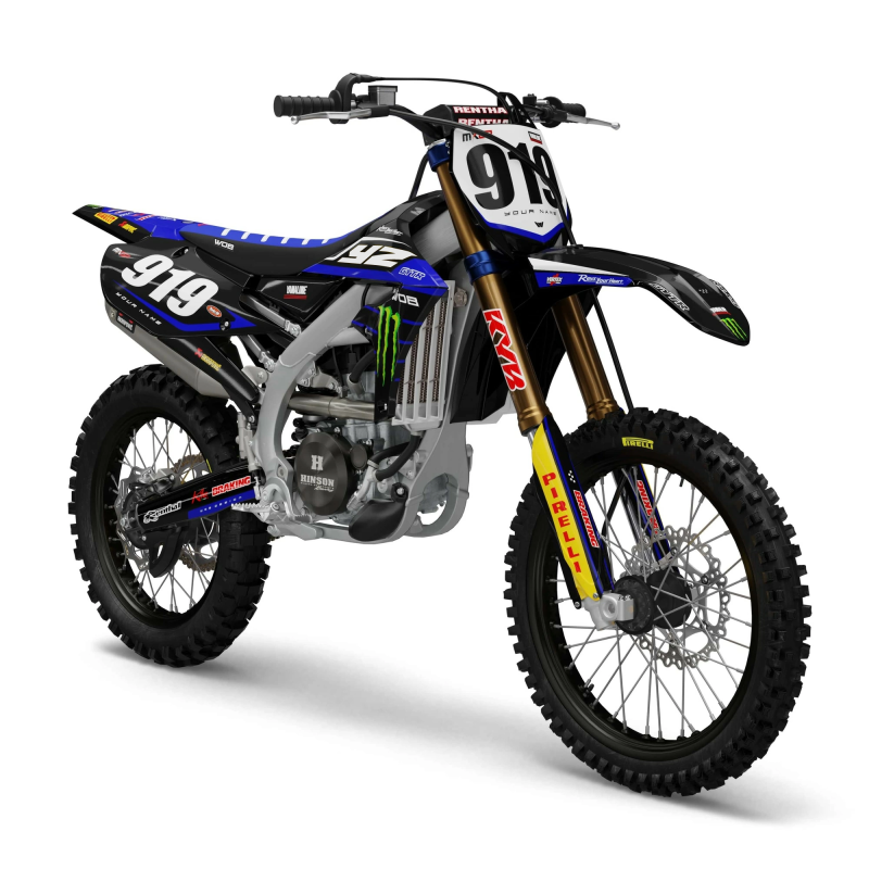 Graphics Kit Yamaha YZ YZF WRF 85 125 250 450 Replica Blue