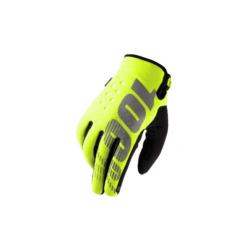 Winter Gloves 100% Brisker Fluo yellow 3710 100% Gloves