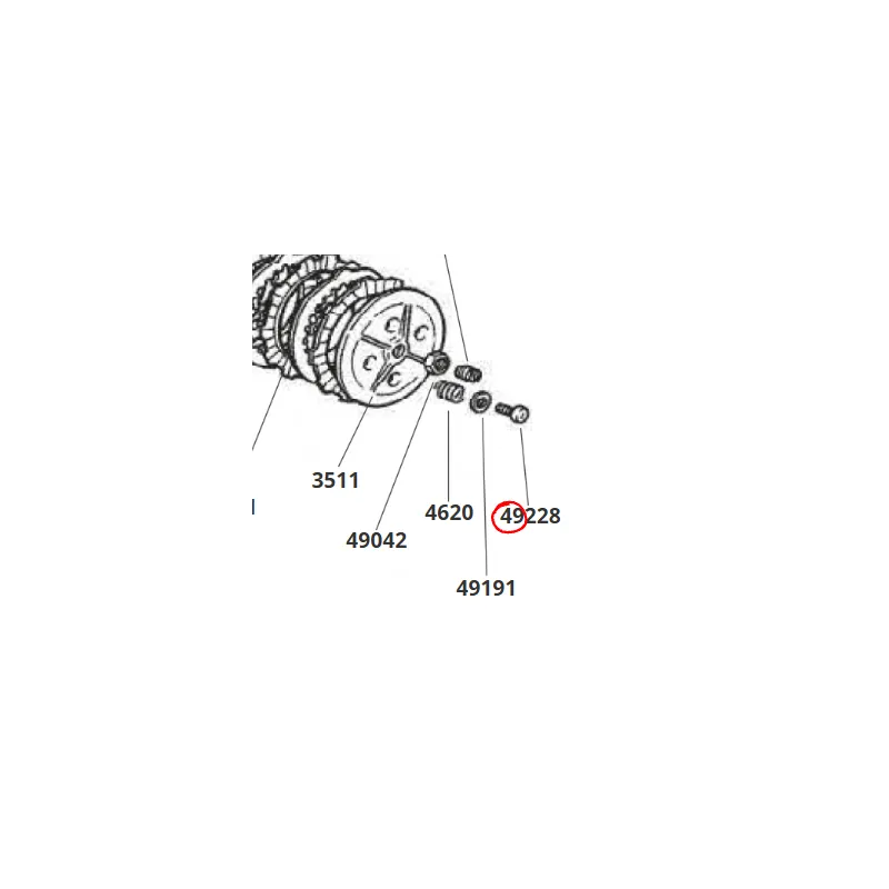 Vis d'embrayage M5x20 à tête cruciforme | Minarelli AM6