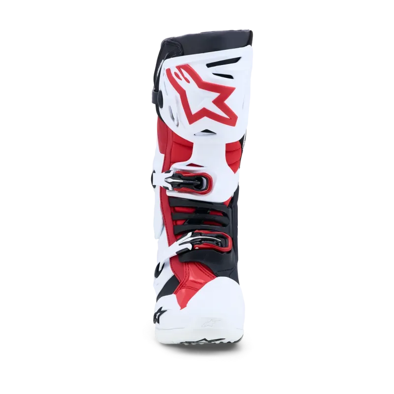 Alpinestars Tech 10 Motocross Stiefel White Black Bright Red