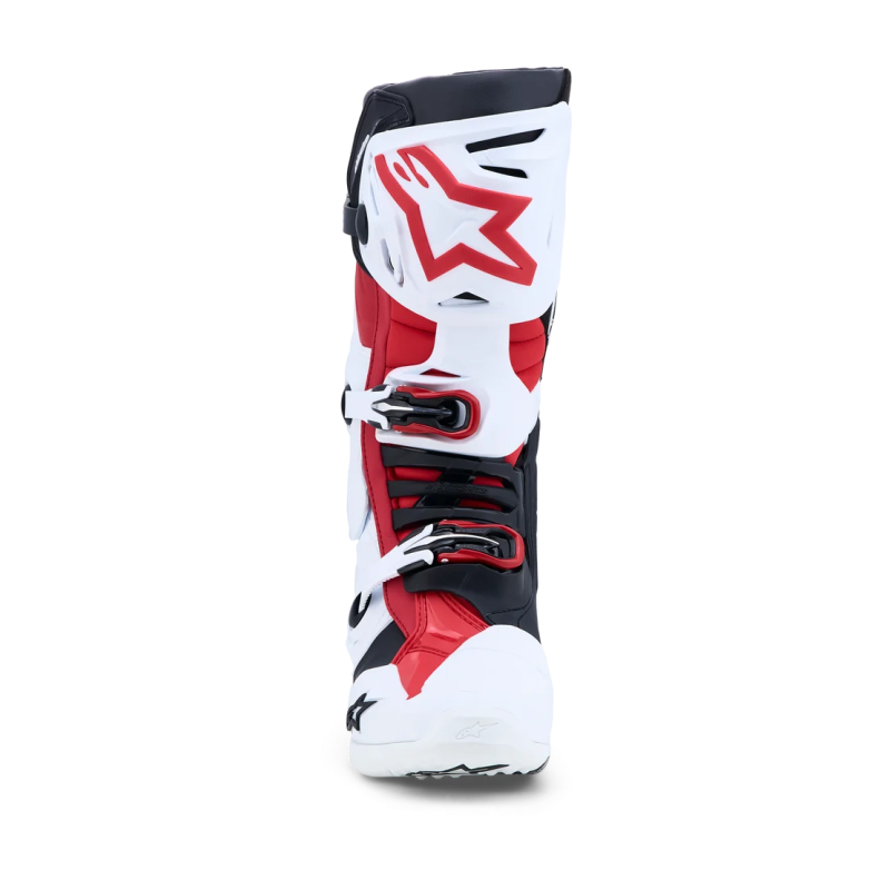 Alpinestars Tech 10 Motocross Stiefel White Black Bright Red