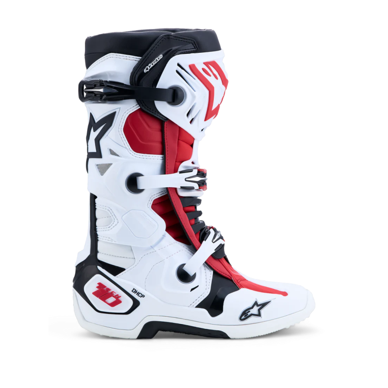 Bottes Alpinestars Tech 10 White Black Bright Red