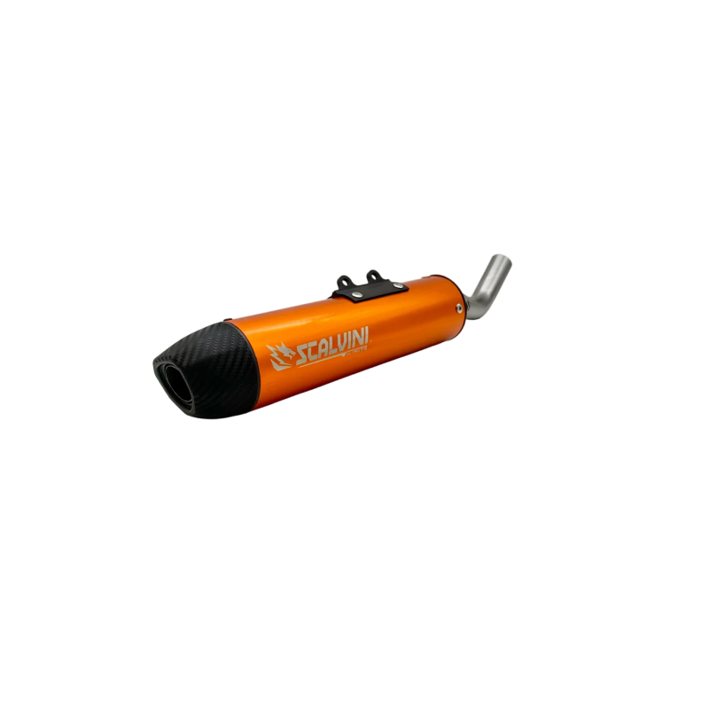Silencieux Scalvini orange-carbon | Ktm SX 125 23+ Husqvarna TC 125 23+ GasGas MC 125 24+
