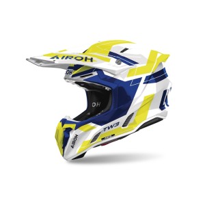 Casco Airoh Twist 3 Dynasty Blue Yellow Gloss