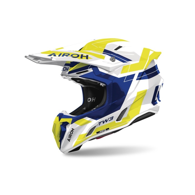 Casco Airoh Twist 3 Dynasty Blue Yellow Gloss