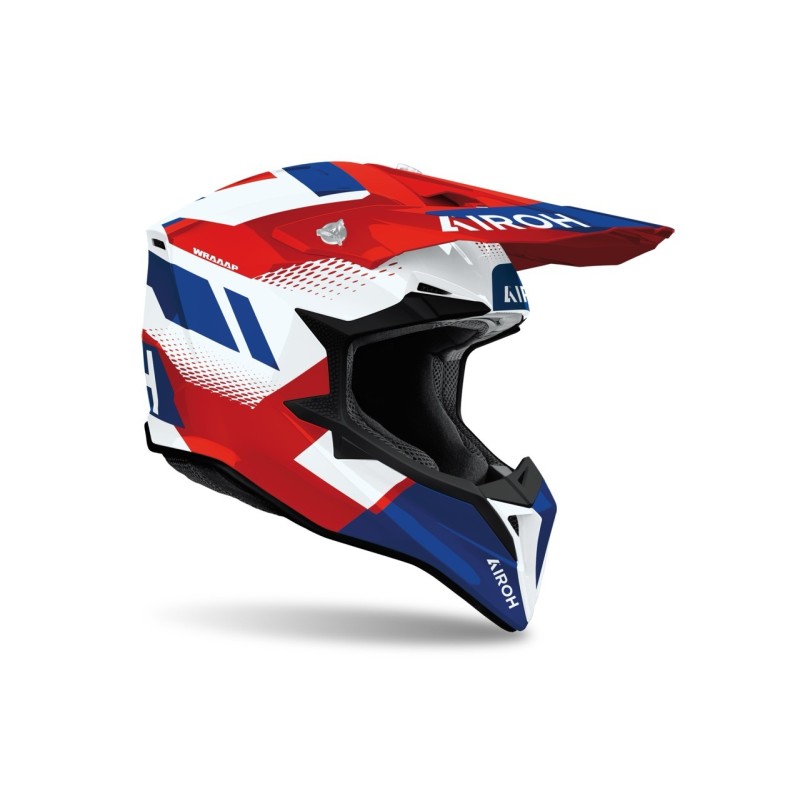 Casco Airoh Wraaap Vision Red Blue Gloss