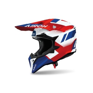 Casco Airoh Wraaap Vision Red Blue Gloss