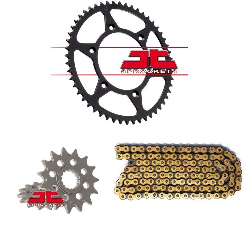 Kit catena-corona-pignone JT-Regina | YZ 125 - YZF 250 / Fantic XX - XE - XXF - XEF