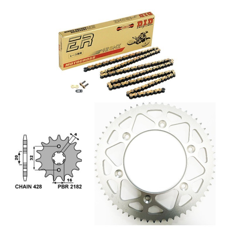 Sprockets and chain kit PBR-DID | Vent 125 4T 2018+