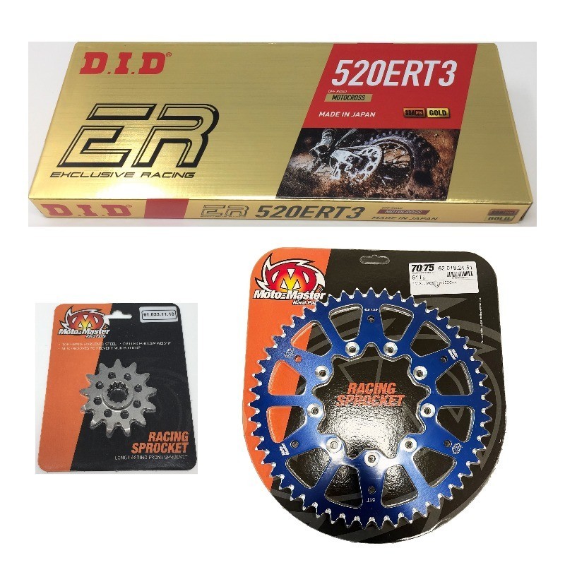 Kit catena-corona-pignone MotoMaster-DID | TM MX/EN 125