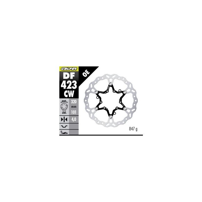 Disco freno anteriore flottante Galfer 320mm | Kove 800 Rally